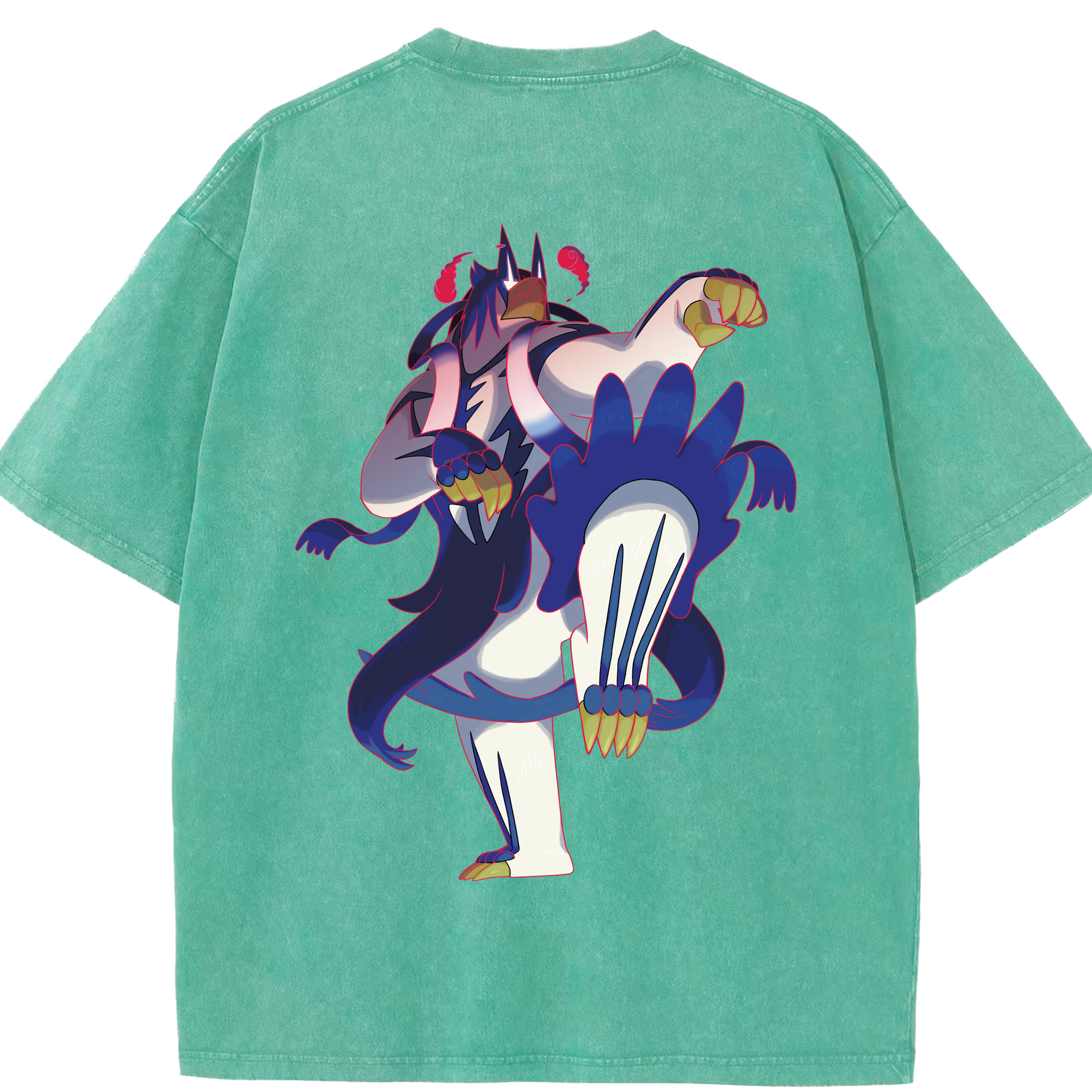 （画像用） ポケットモンスター Pokémon 綿100% ヴィンテージ風 半袖Tシャツ（背面プリント）